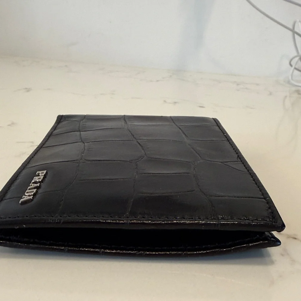 Prada Crocco Bifold Wallet